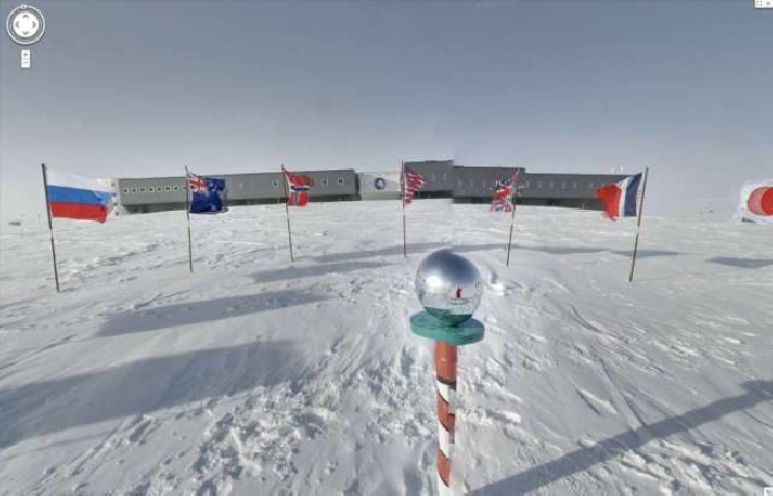 The South Pole, from Google Earth