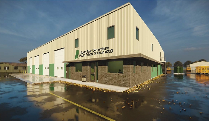 Capital projects in the Southeast Cornerstone School Division: The new Weyburn bus garage.