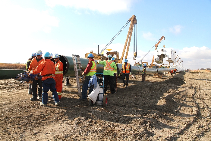 Kevin Weedmark took this photo of work on the Enbridge Line 3 replacement project in the Moosomin area.