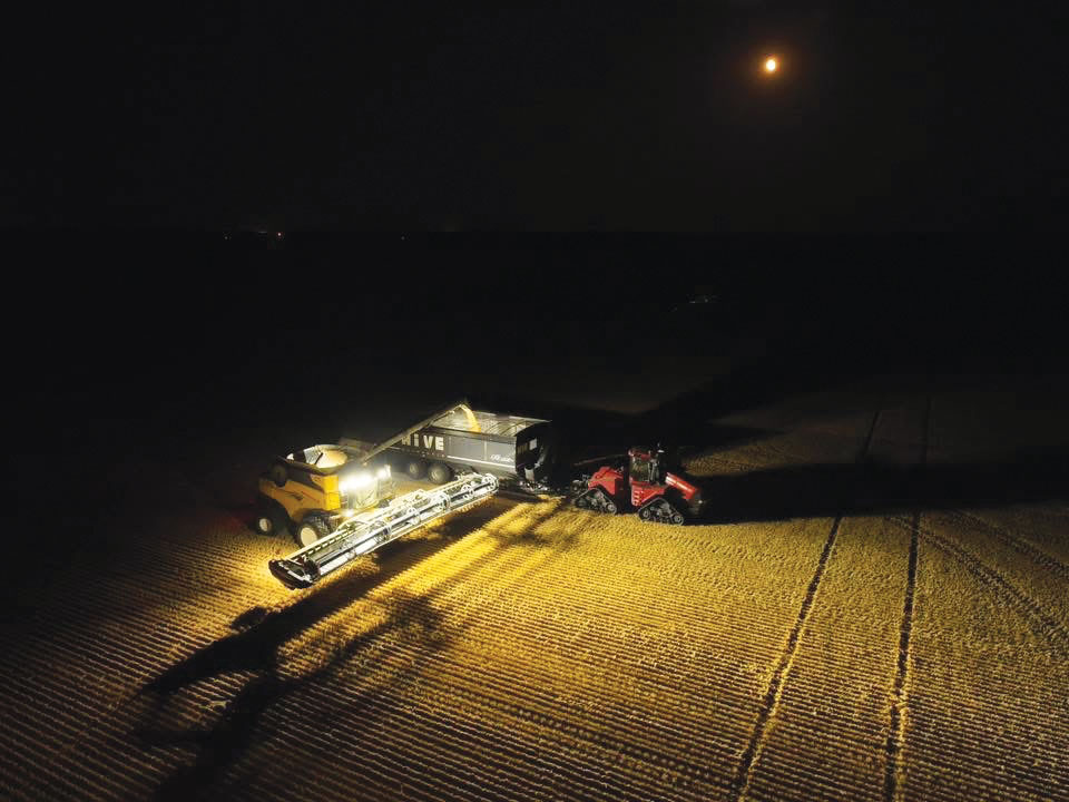 Ian Langley submitted this photo of harvesting late at night.