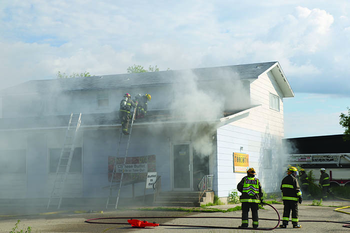 The Moosomin Fire Department responded quickly to the fire at the Llandones home and business on June 21.<br />
