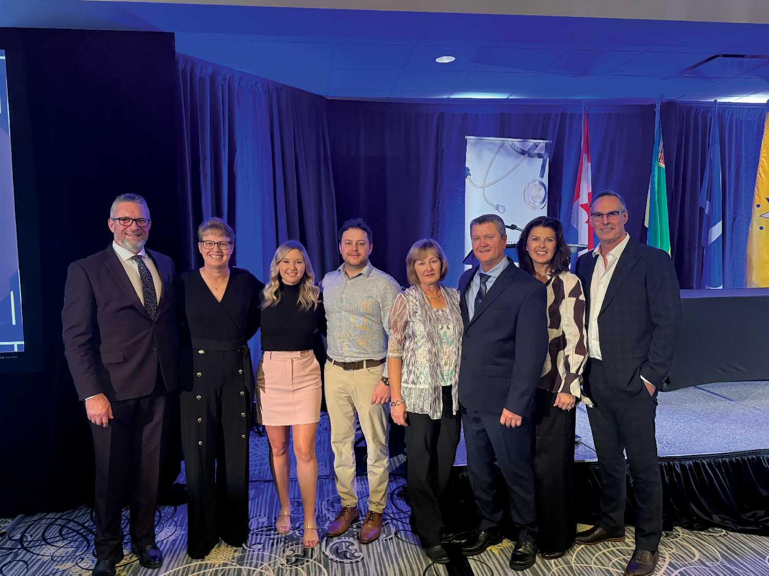 Dr. Crouse with family and colleagues at the SMA Awards Banquet in Saskatoon October 24.
