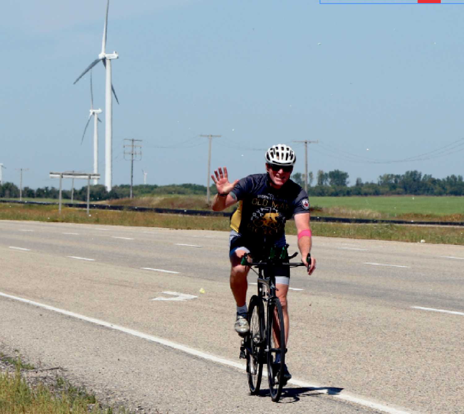 Sgt. Rob Nederlof passed through Moosomin last week on his ride to riase awareness and funds for PTSD service dogs.