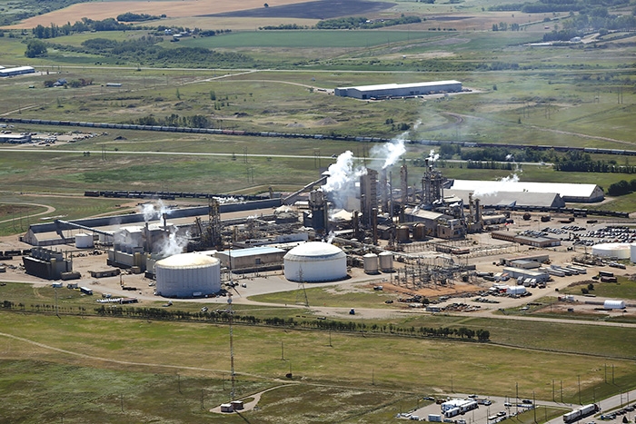 The Koch fertilizer plant at Brandon, Manitoba.