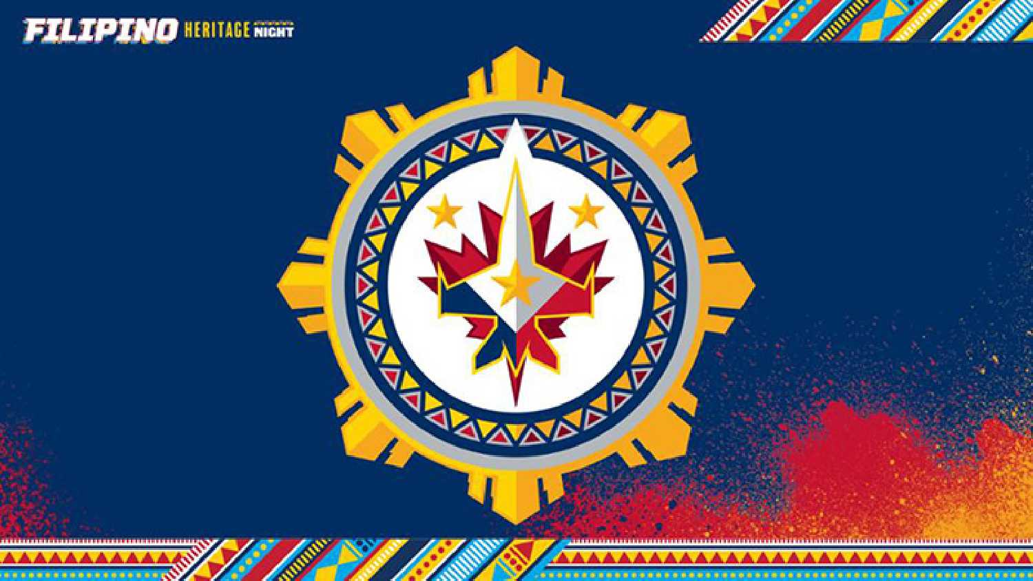 NHL on X: Filipino Heritage Night for the @NHLJets means we have some  absolutely SUBLIME warmup jerseys. 🇵🇭 Designed by Marc Gomez & Jonato  Dalayoan, the logo features the eight-ray golden sun