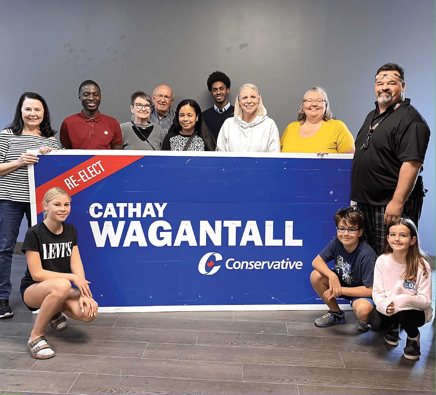 Wagantall with her campaign team.