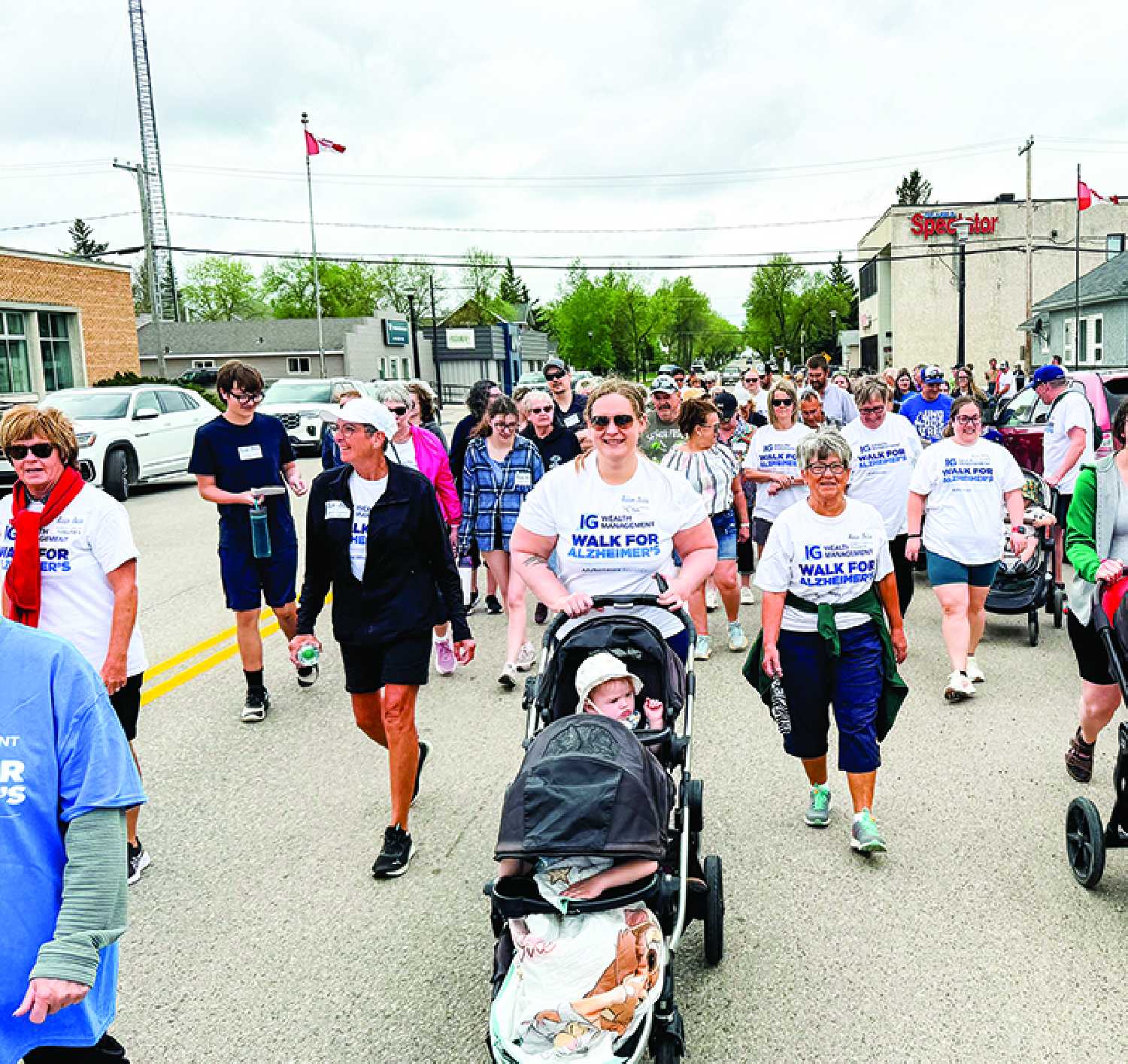 some of the walkers at this year�s Walk for Alzheimer�s in Moosomin