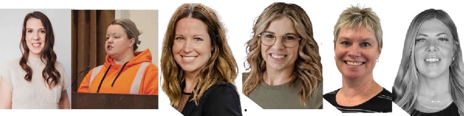 Left to right: Chelsea Stewart, owner of House of Hearing, Danielle Rhodes of Broadhead Construction, Kari Kosior, owner of Kari's Kloset, Alyssa Jeannot, owner of Jeannot Electic, Kari Meyers, owner of Kari's Pharmacy and Nicole Campbell, owner of Yorkton Concrete.