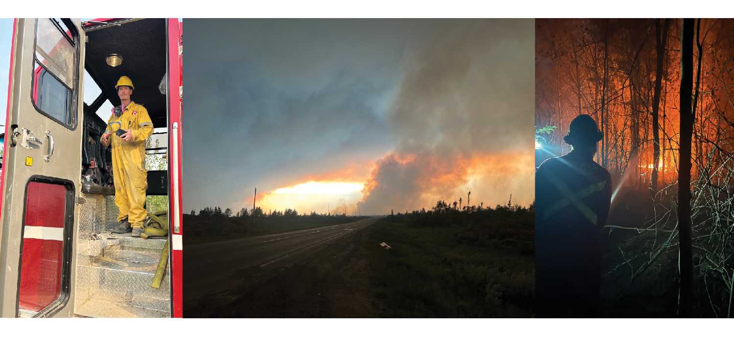 Photos of the wildfires up north provided by the Brown family including members of the Creighton fire department.
