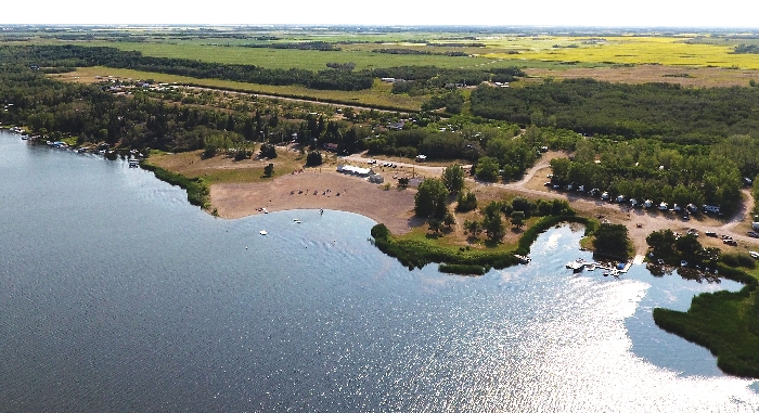 The beach at Moosomin Lake 